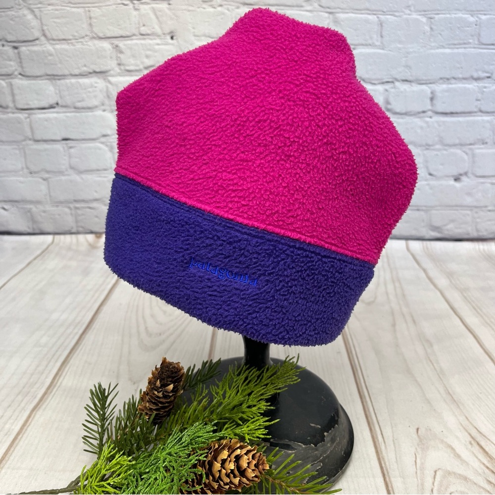 Vintage Patagonia Stretch Synchilla Alpine Hat Made in USA Fuchsia/Purple Sz L